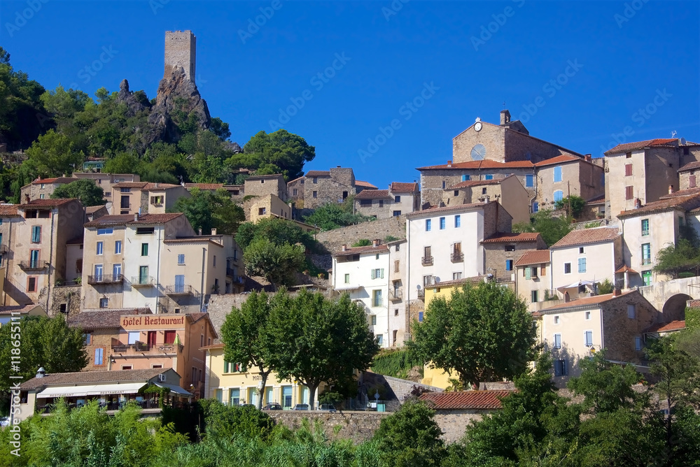 The village of Roquebrun in the Languedoc