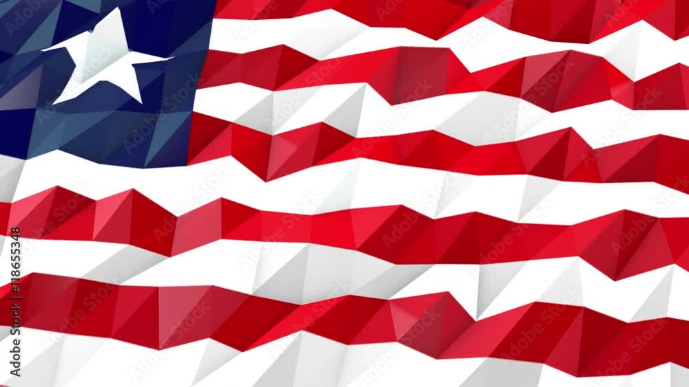 Liberia 3D Wallpaper Animation, National Symbol, Low Polygonal Glossy Origami Style Liberia 3D Wallpaper Animation, National Symbol, Low Polygonal Glossy Origami Style
