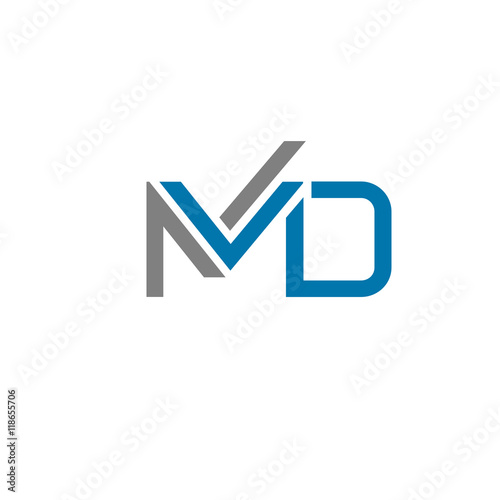 creative letter MD logo concept, innovative MD marketing logoconcept photo