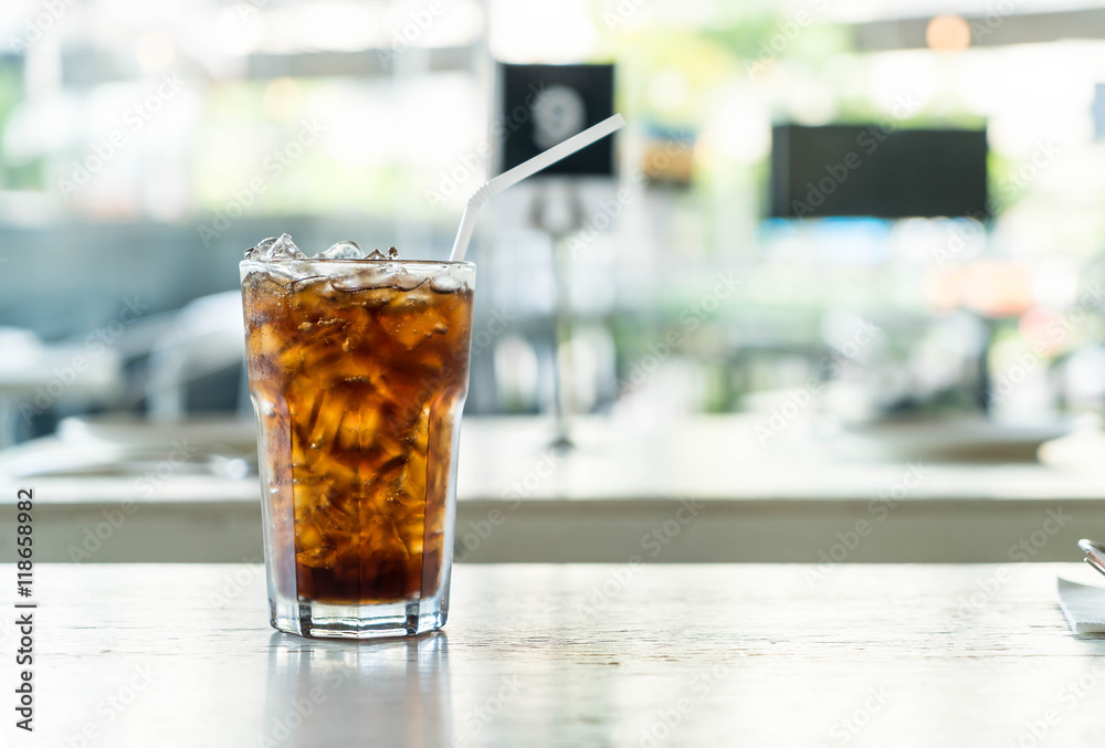 iced cola on the table iced cola on the table