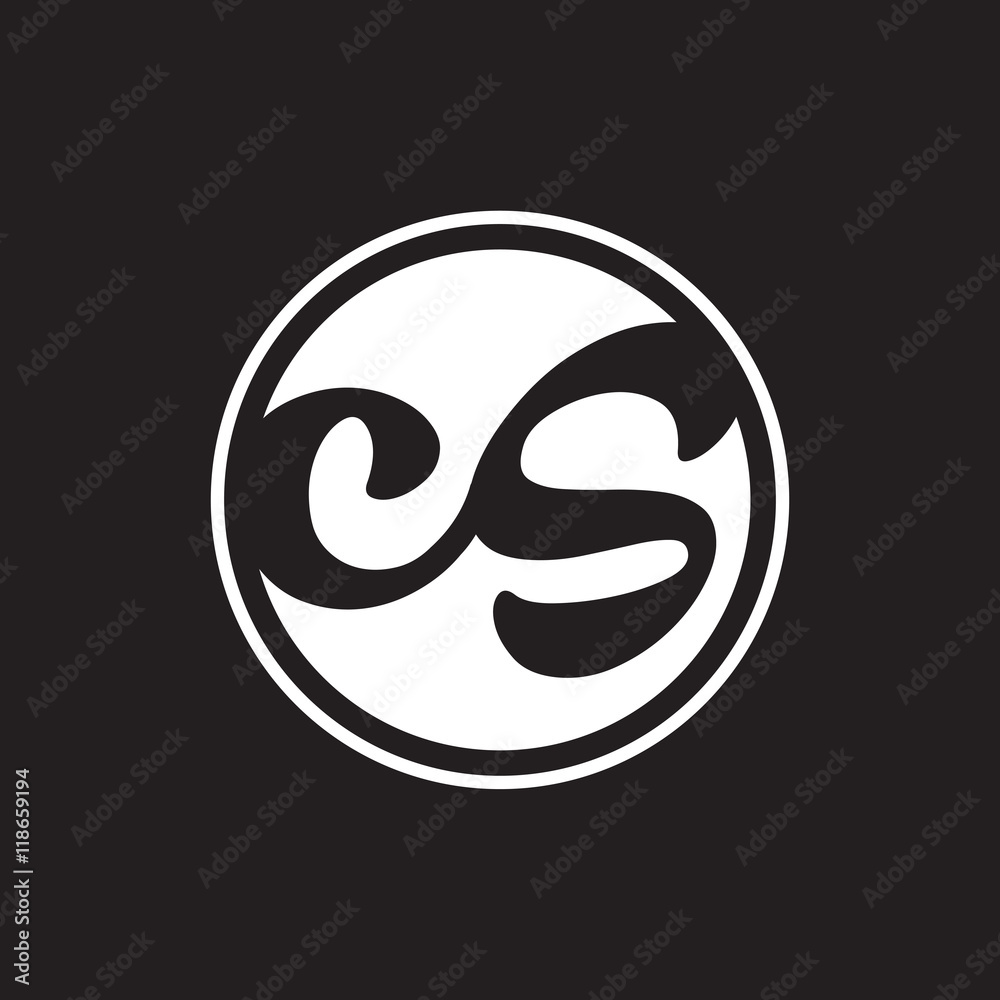 initial letter logo circle with ring white color initial letter logo circle with ring white color