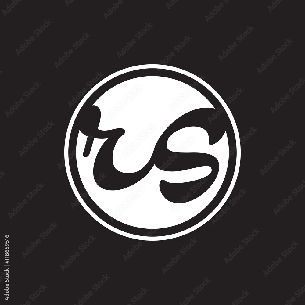 initial letter logo circle with ring white color initial letter logo circle with ring white color