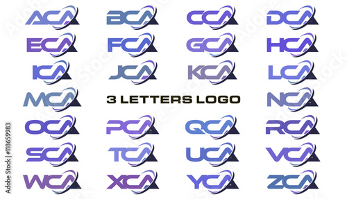 3 letters modern swoosh logo ACA, BCA, CCA, DCA, ECA, FCA, GCA, HCA, ICA, JCA, KCA, LCA, MCA, NCA, OCA, PCA, QCA, RCA, SCA, TCA, UCA, VCA, WCA, XCA, YCA, ZCA.
