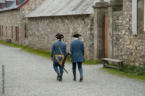 Billede på lærred Fort Louisbourg Soldiers - Nova Scotia - Canada