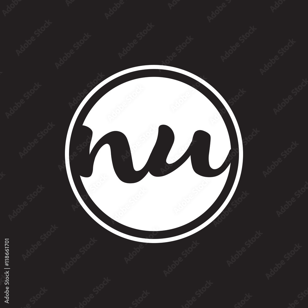 initial letter logo circle with ring white color initial letter logo circle with ring white color
