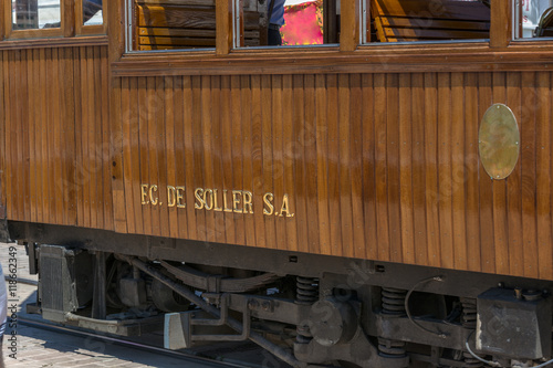 Nostalgiezug, Straßenbahn in Port de Soller, Mallorca