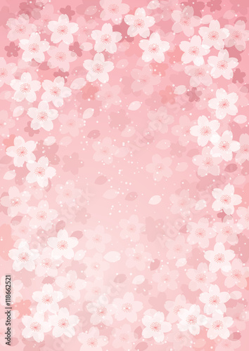 桜吹雪　背景 © す～ロン