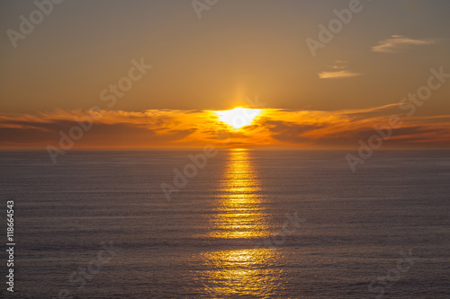 Sunset at sea