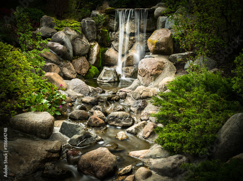 Waterfall in Japanese Garden