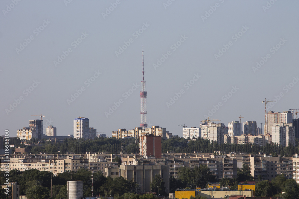 TV Tower. City landscape. Kiev