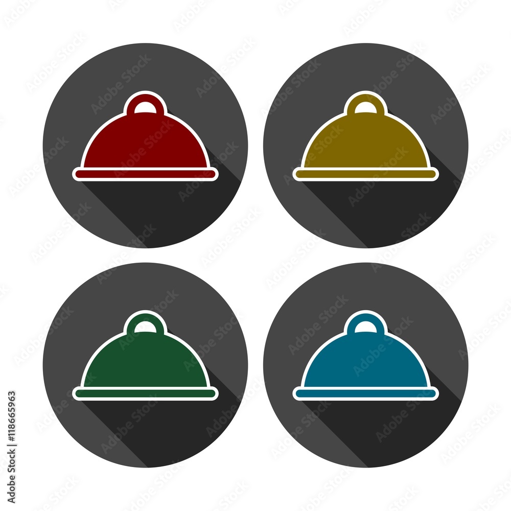 Food platter serving sign icon Food platter serving sign icon