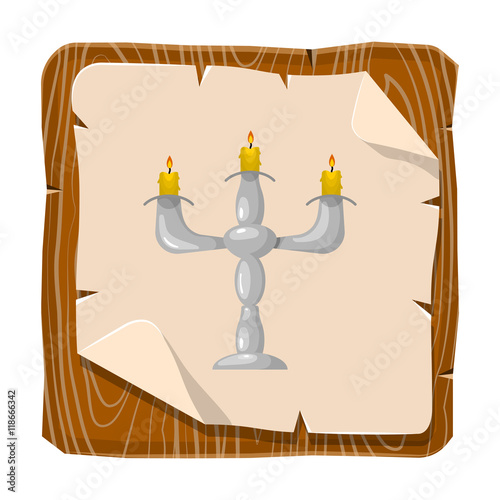 Candlestick colorful icon