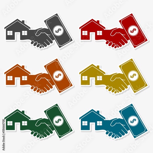 Cash For House icon, Vector illustration of a "money", "pay" or "buy" icon
