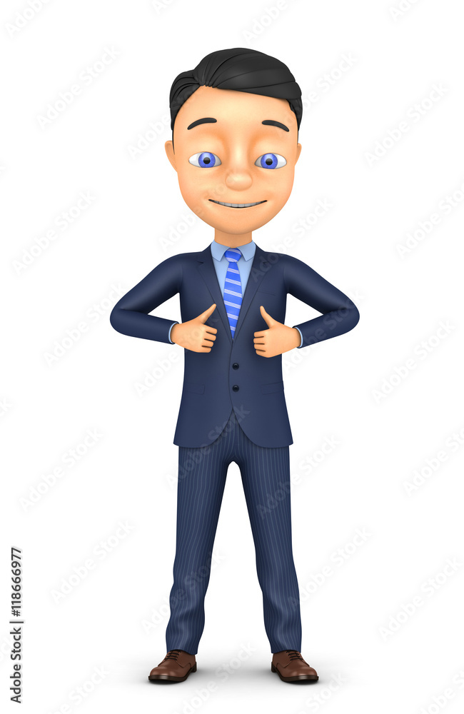 3d successful businessman isolated on white background 3d successful businessman isolated on white background
