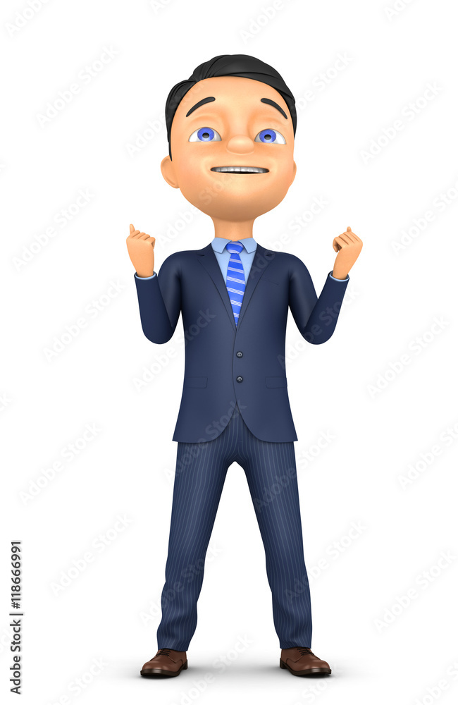 3d man on a white background has reached its goal 3d man on a white background has reached its goal