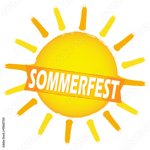Sonne mit Text Sommerfest