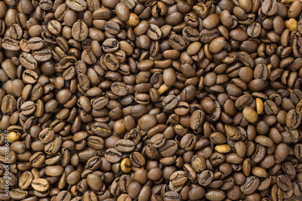 Texture of coffee beans