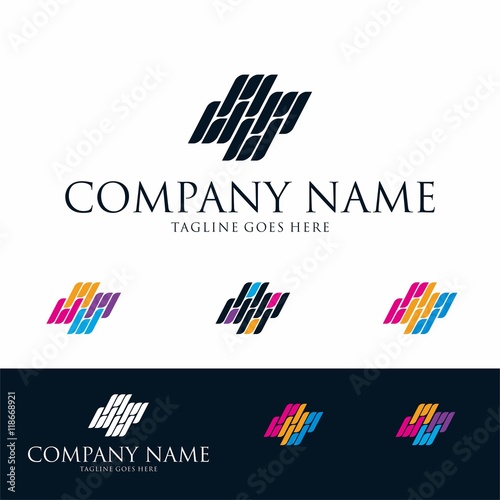 full color abstract logo inspiration