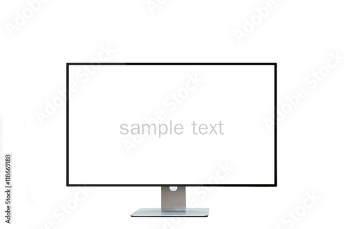 Blank monitor wide screen with sample text.