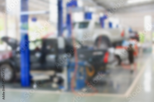 car repair service center blurred background © Piman Khrutmuang