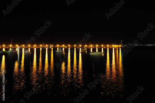Chersonissos Hafen bei Nacht