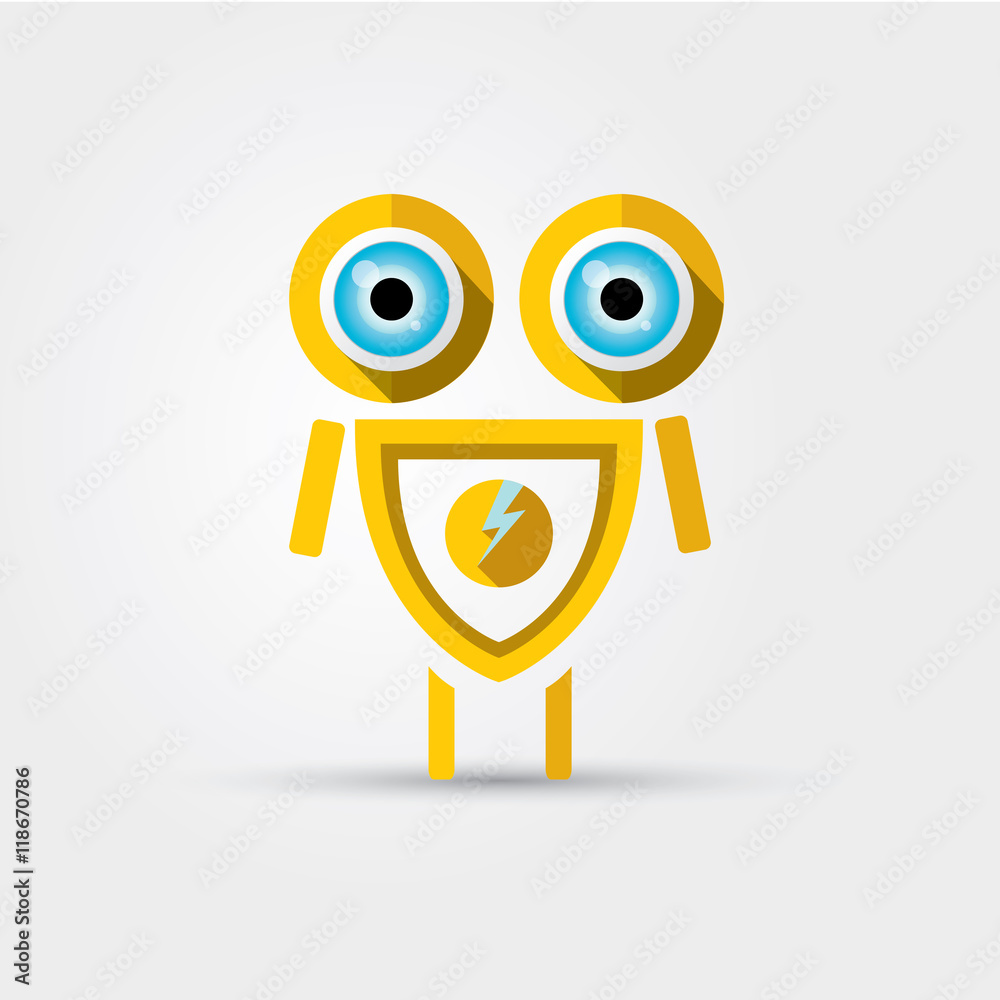 Obraz premium orange Cartoon Character Cute