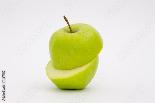 the two halves of an apple