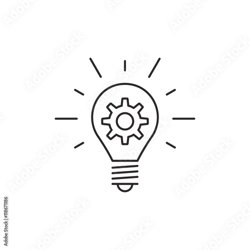 Outline idea icon isolated on white background