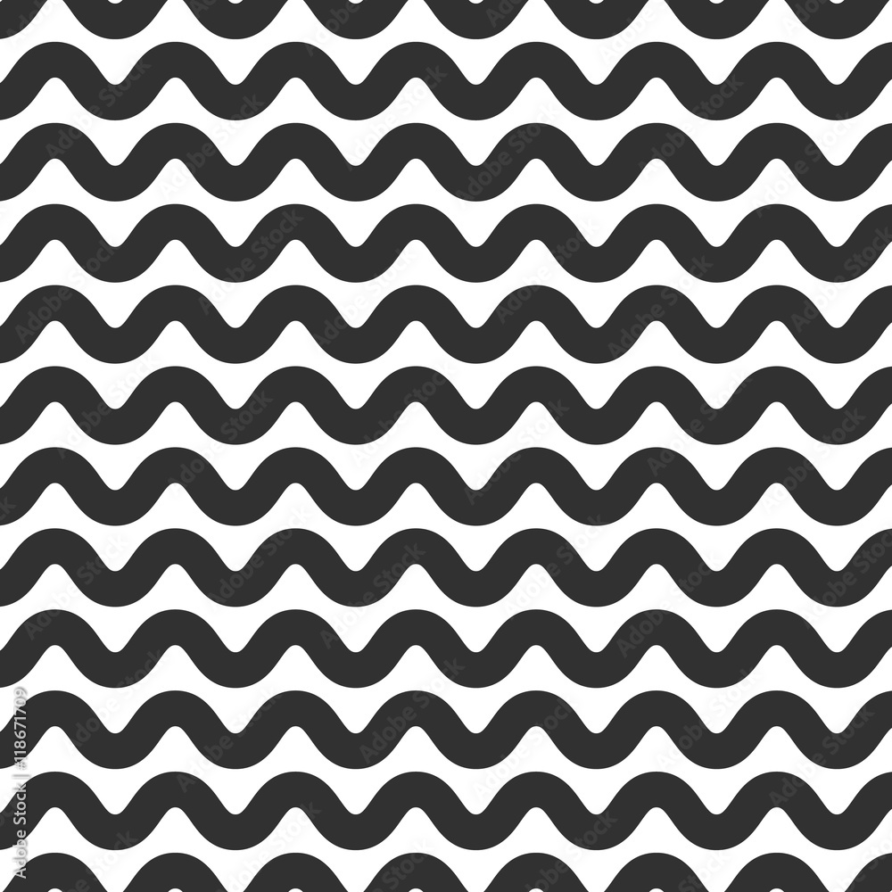 Black and White Wavy Lines Pattern - Background Design Black and White Wavy Lines Pattern - Background Design