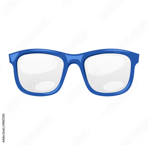 Vector glasses isolated on white background.
