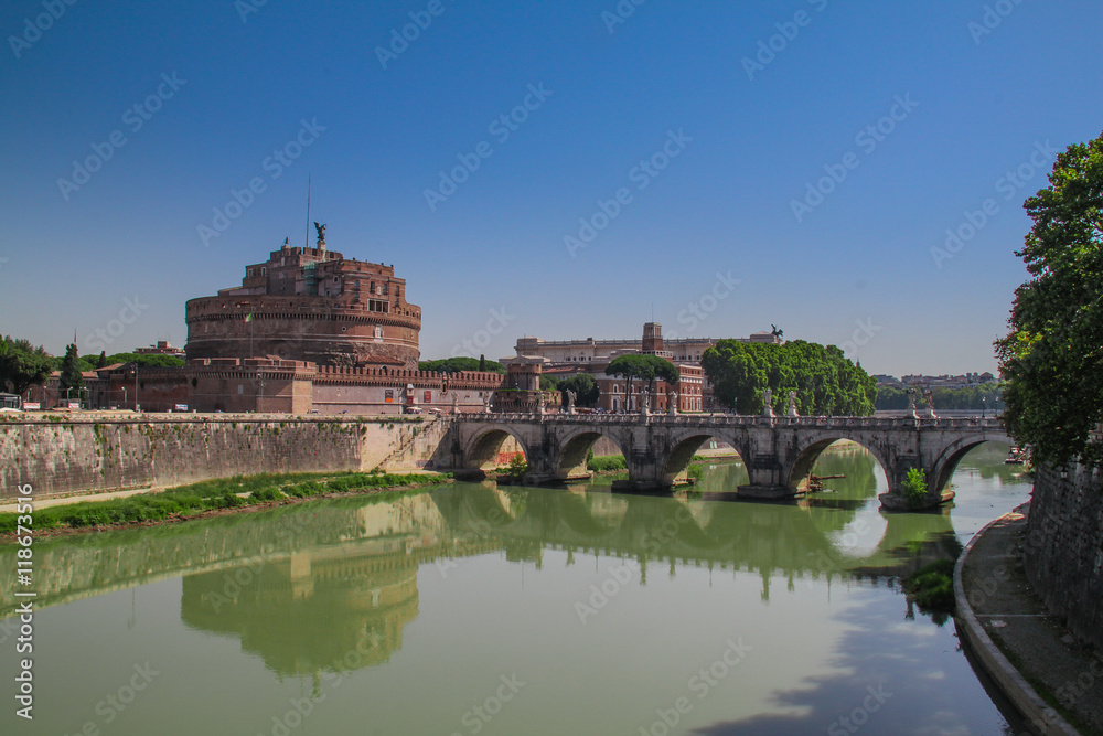 Rome - Ponte Vittorio Emanuele II - Castel Sant'Angelo