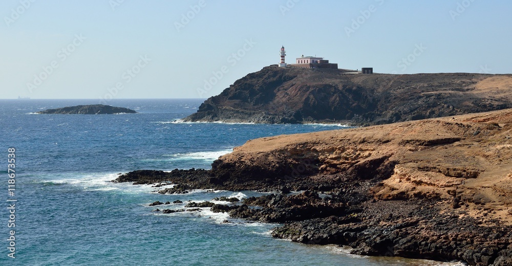Coast of Arinaga and lighthouse, Gran canaria, Canary islands