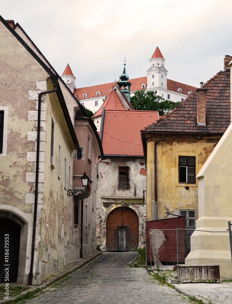 Street of Bratislava old town.