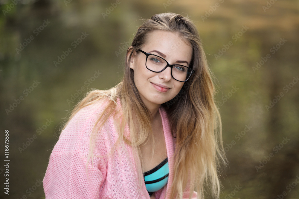close-up portrait of a girl in pink close-up portrait of a girl in pink