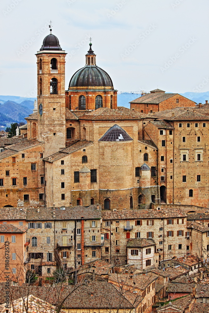 Urban scenic of Urbino, Italy - HDR