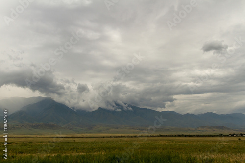 thunderstorm in the mountains