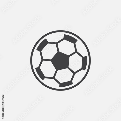 soccer ball line icon, outline vector logo illustration, linear pictogram isolated on white © alekseyvanin