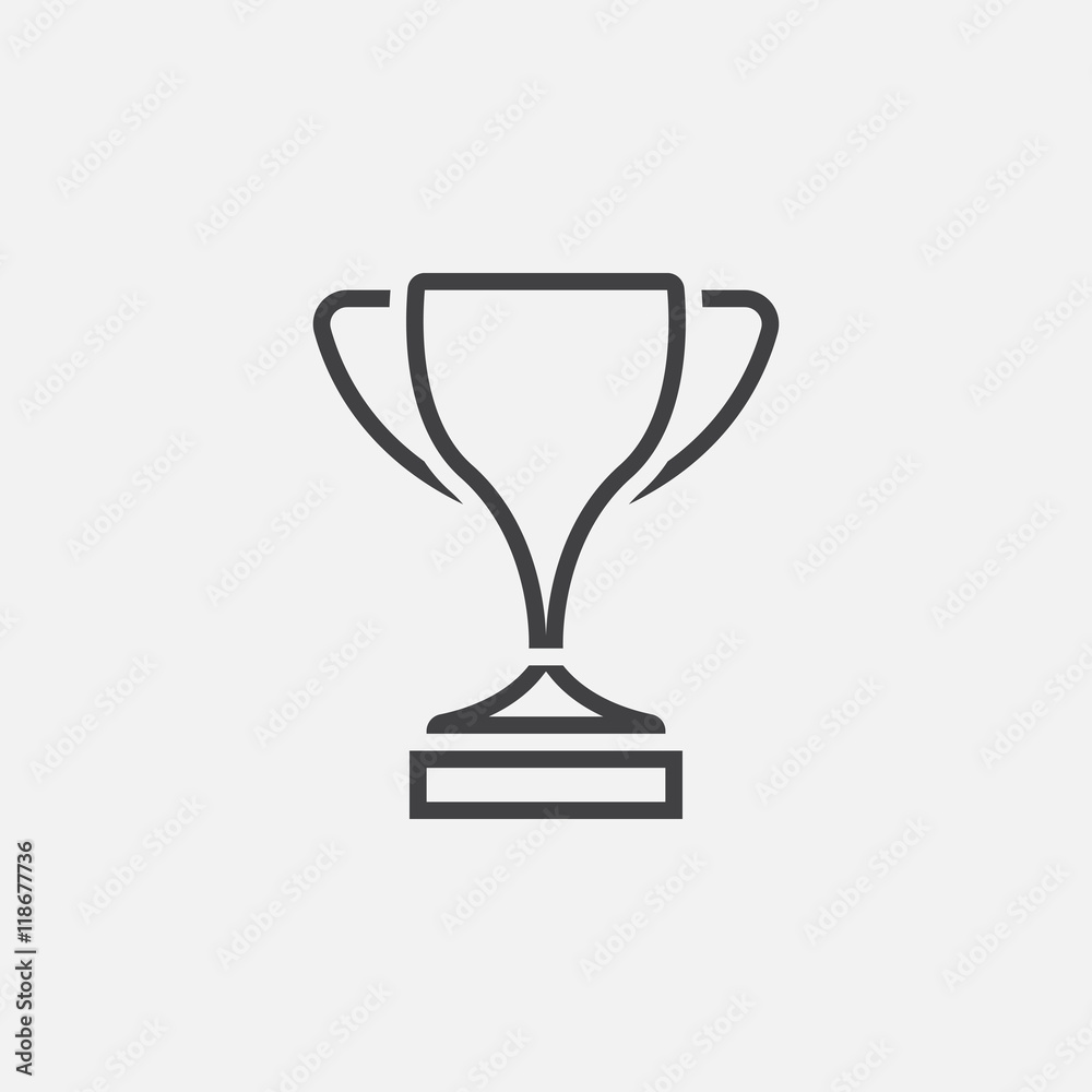 Gold Trophy With Color Line Drawn Icon Vector, A Lineal Icon Depicting Nba  Trophy On White Background, Vector Illustration By Flat Icon And Dribbble,  Behance Hd PNG and Vector with Transparent Background