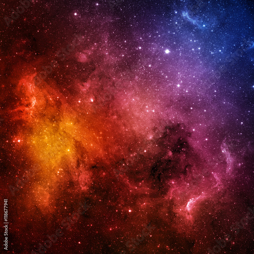 Universe filled with stars, nebula and galaxy. Elements of this image furnished by NASA. photo