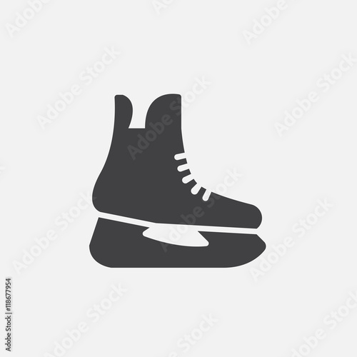 skates icon vector, solid logo illustration, pictogram isolated on white