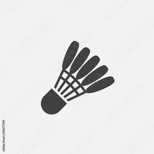 Shuttlecock icon vector, solid logo illustration, pictogram isolated on white