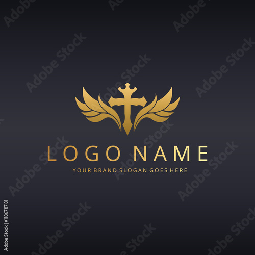 Angel logo. Wings logotype.