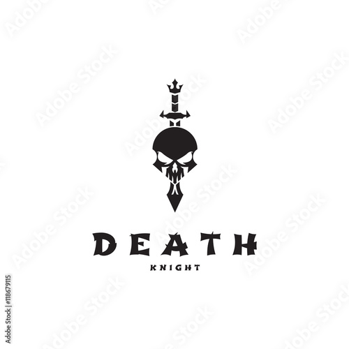 Skull and sword illustration.