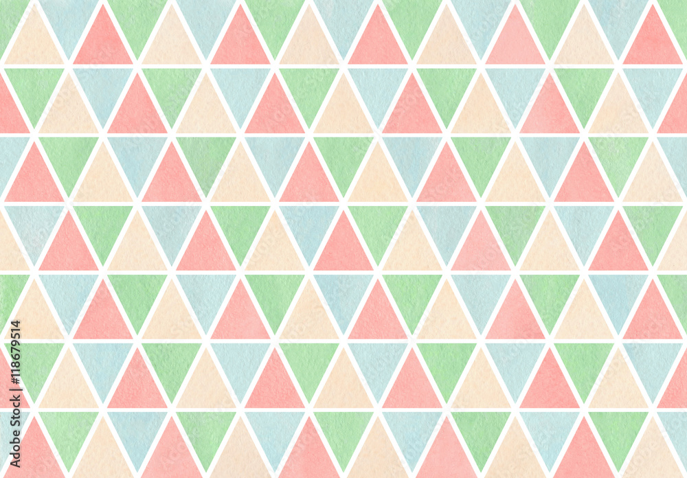 Watercolor triangle pattern. Watercolor triangle pattern.