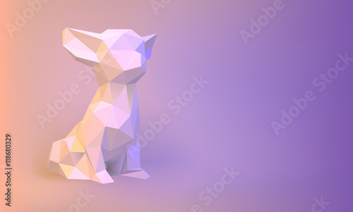 полигональная модель собаки © sergeevana