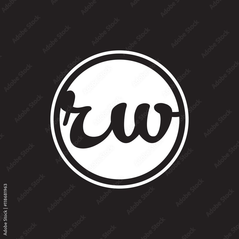 initial letter logo circle with ring white color initial letter logo circle with ring white color