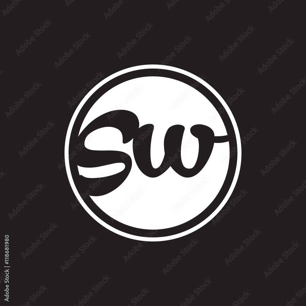 initial letter logo circle with ring white color initial letter logo circle with ring white color