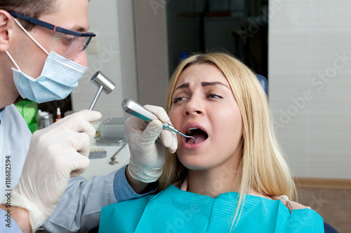 Woman seeing a dentist