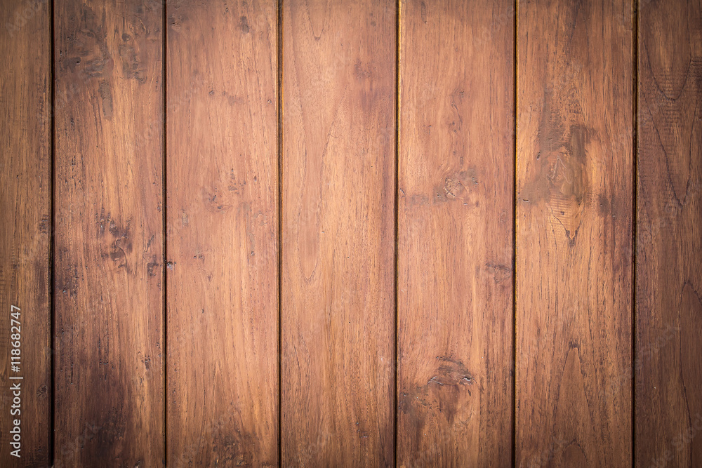 Naklejka premium Wood texture pattern or wood background for interior or exterior design with copy space for text or image.