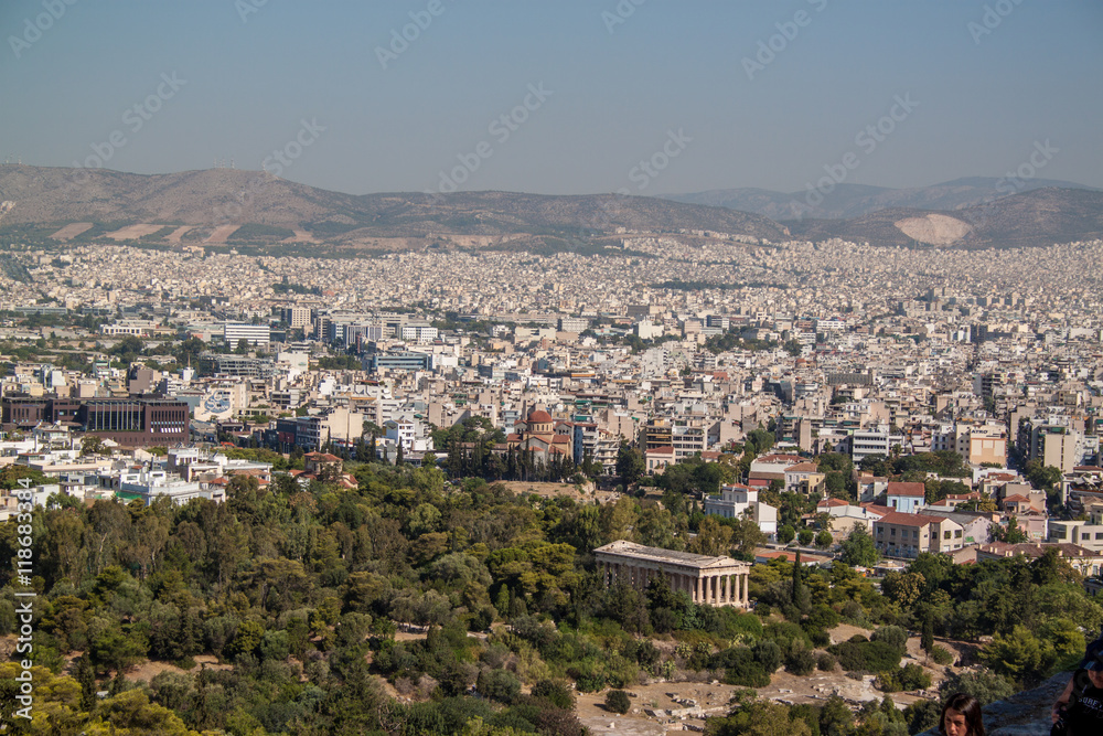 Vista aérea de Atenas